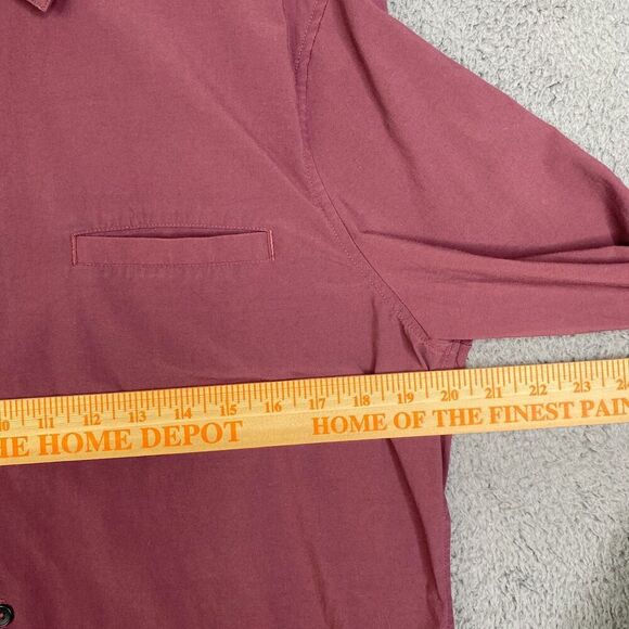 Lululemon Bonded Voyage Shirt Mens Maroon Button Up Performance No Size - Picture 5 of 8
